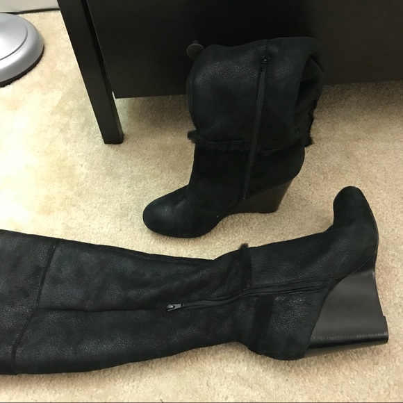 Eddie Bauer Shoes - Eddie Bauer Thigh high wedge boots. Size 8.5